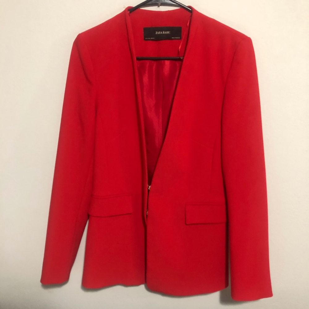 Red Zara Blazer